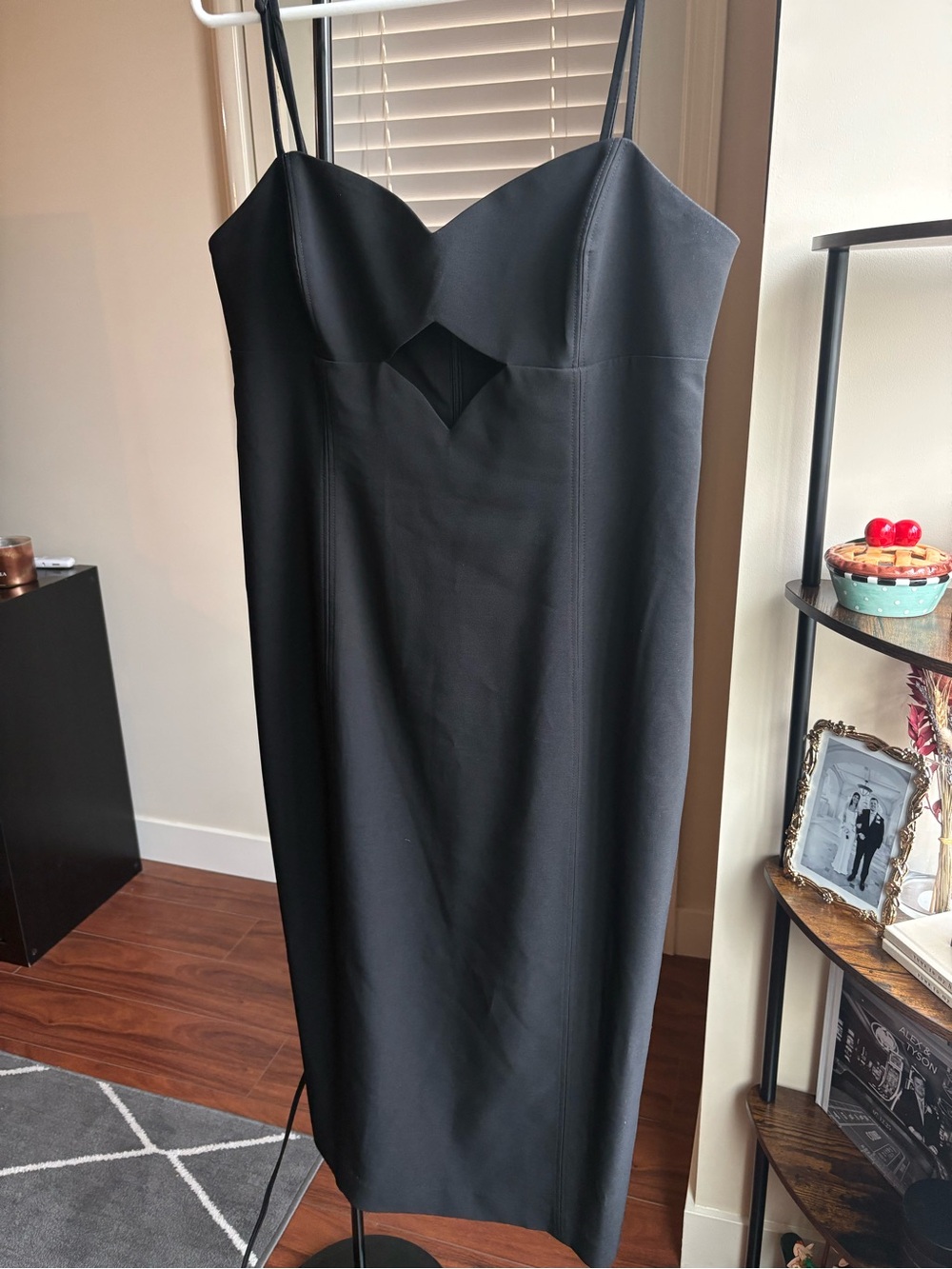 Dynamite Women’s Black Spaghetti-Strap Midi Dress